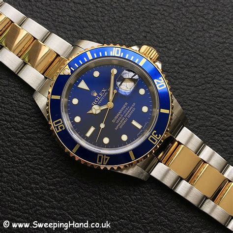 rolex submariner blue bi metal|Rolex 16803 vs 16613.